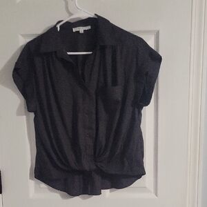 Rose & Olive Black Button Down Shirt